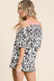 BiBi Leopard Print Top with Shoulder Cut Out