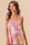 BiBi Tie Dye Printed Textured Woven with Ruffled