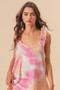 BiBi Tie Dye Printed Textured Woven with Ruffled