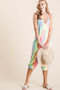 BiBi Tie Dye French Terry Mid-Length Casual Jumpsuit