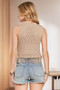 ADORA Fringe Hem Lurex Crochet Vest Top