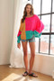 ADORA Loose Fit Colorblock Sweater