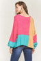 ADORA Loose Fit Colorblock Sweater