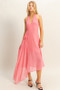 HYFVE Chiffon Halter Asymmetrical Hem Dress