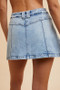 Annie Wear Button Detail Stretch Denim Wrap Mini Skort