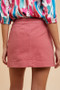 Annie Wear Comfort Stretch Cotton Slit Detailed Mini Skirt
