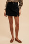 Annie Wear Comfort Stretch Cotton Slit Detailed Mini Skirt