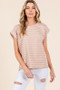 Lime 'N' Chili Striped Muscle Sleeve Top