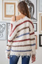 ADORA Frayed Edge Stripe Sweater