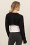 HYFVE Cable-Knit Tie-Front Shrug