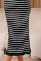 SO ME Stripe Sleeveless Sweater Knit Maxi Dress With Ruffled Hem