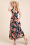 Lime 'N' Chili Floral Print Sleeveless Tie Waist Maxi Dress