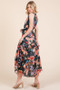 Lime 'N' Chili Floral Print Sleeveless Tie Waist Maxi Dress