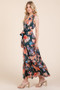 Lime 'N' Chili Floral Print Sleeveless Tie Waist Maxi Dress