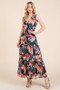 Lime 'N' Chili Floral Print Sleeveless Tie Waist Maxi Dress