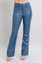 Judy Blue Full Size High Waist Tummy Control Faux Leather Bootcut Pants Plus Size