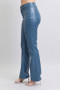 Judy Blue Full Size High Waist Tummy Control Faux Leather Bootcut Pants Plus Size