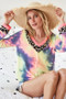 BiBi Tie Dye Terry V-Neck Top