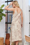 ADORA Printed Spaghetti Strap Midi Dress