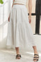 ADORA Elastic Waistband Tiered Midi Skirt