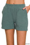Zenana Cotton Slub Short Pants