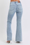 Judy Blue Full Size Mid Rise Rhinestone Side Panel Detail Flare Jeans Plus Size