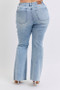 Judy Blue Full Size Mid Rise Rhinestone Side Panel Detail Flare Jeans Plus Size