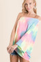 BiBi Tie Dye French Terry One Shoulder Top with Dolman