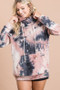 BiBi Brushed Tie Dye Overlapped Turtle Neck Sweatshirt