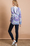 BiBi Brushed Circular Tie Dye Print Terry Hoodie
