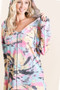 BiBi Tie Dye Print Terry Hoodie