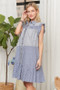 ADORA Button Down Textured Babydoll Dress