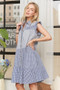 ADORA Button Down Textured Babydoll Dress