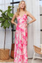 ADORA Print Spaghetti Strap Maxi Dress