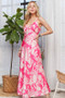 ADORA Print Spaghetti Strap Maxi Dress