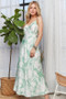 ADORA Print Spaghetti Strap Maxi Dress