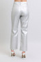 Judy Blue Full Size High Waist Silver Faux Leather Pants Plus Size