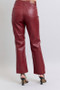 Judy Blue Full Size High Waist Tummy Control Faux Leather Straight Pants Plus Size