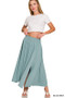 Zenana Heavy Woven Span Crop Tee & Skirt Set