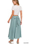 Zenana Heavy Woven Span Crop Tee & Skirt Set