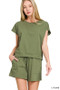Zenana Premium Cotton Top & Shorts Set