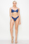And The Why Denim Print Simple Bikini Swimsuits