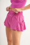 MONO B Smocked High Waist Shorts