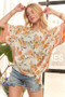 ADORA Tie Floral Tunic Top