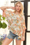 ADORA Tie Floral Tunic Top