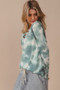 BiBi Variegated Tie Dye Rib V-Neck Top with Strapped