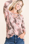Tie Dye French Terry V-neck Top