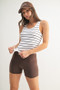 MONO B Striped Seamless Ribbed Tank