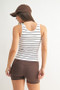 MONO B Striped Seamless Ribbed Tank
