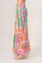 And The Why Asymmetric Geo Printed Tiered Maxi Skirt